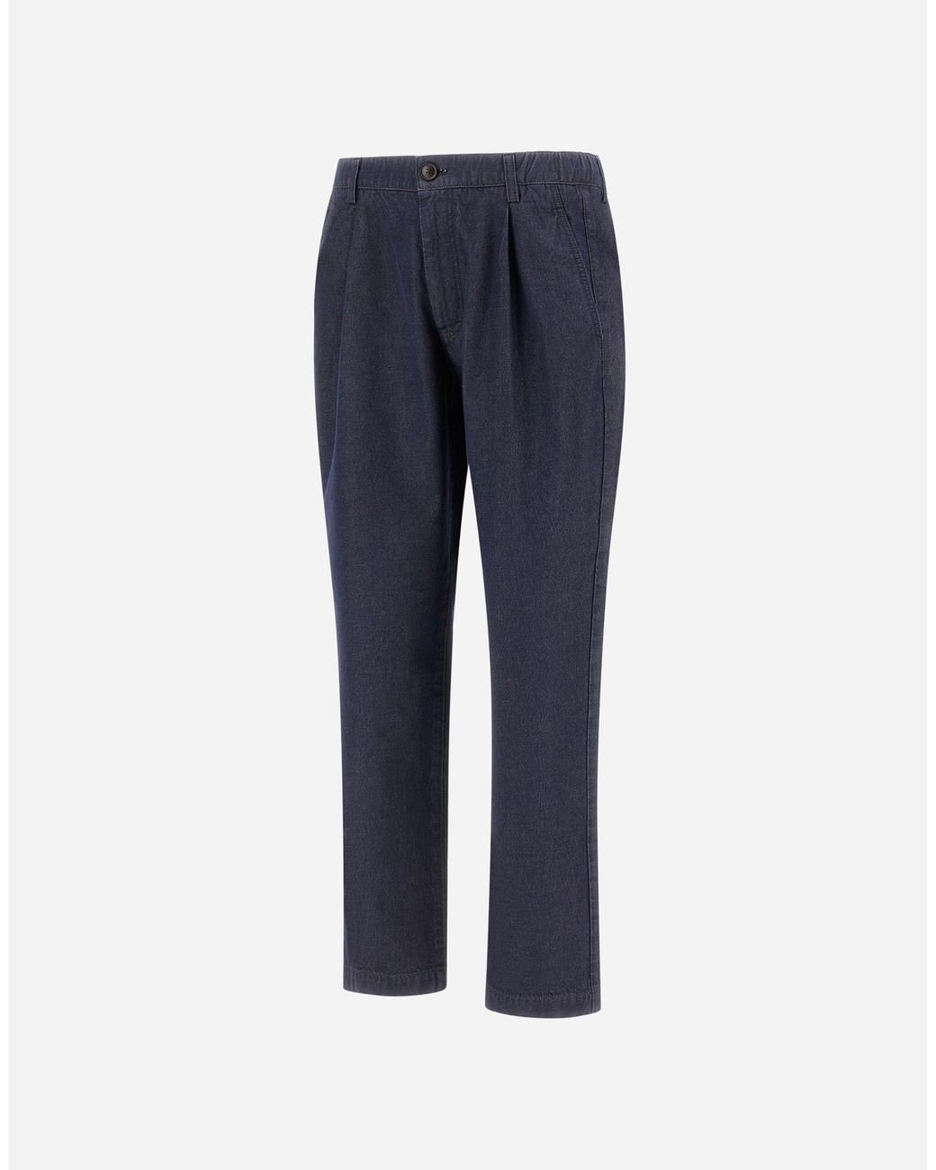 Herno Blue Organic Cotton Denim Trousers for men