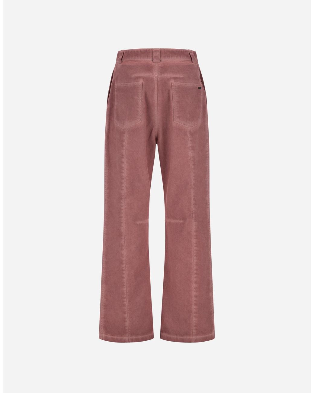 Herno Red Denim-Effect Gabardine Trousers