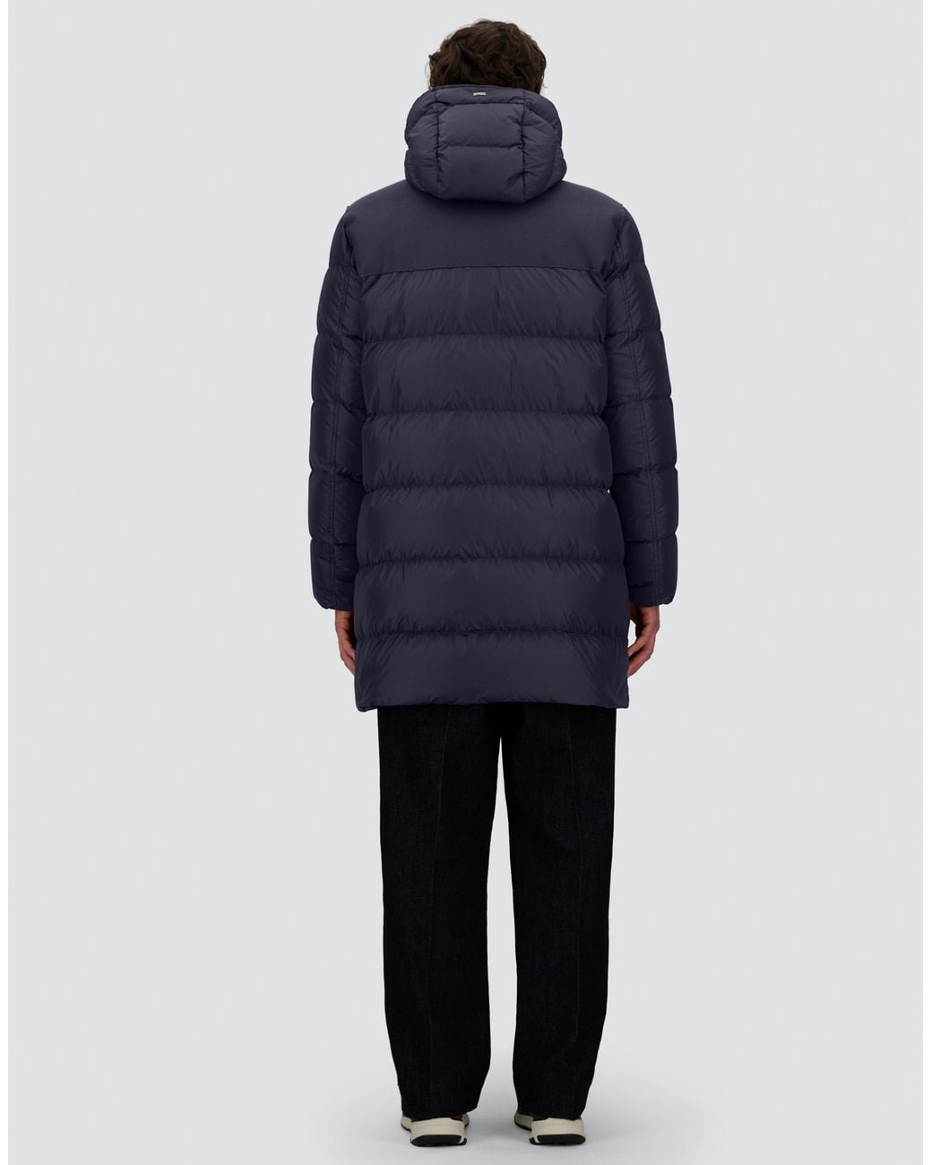 Herno Blue Long Jacket for men