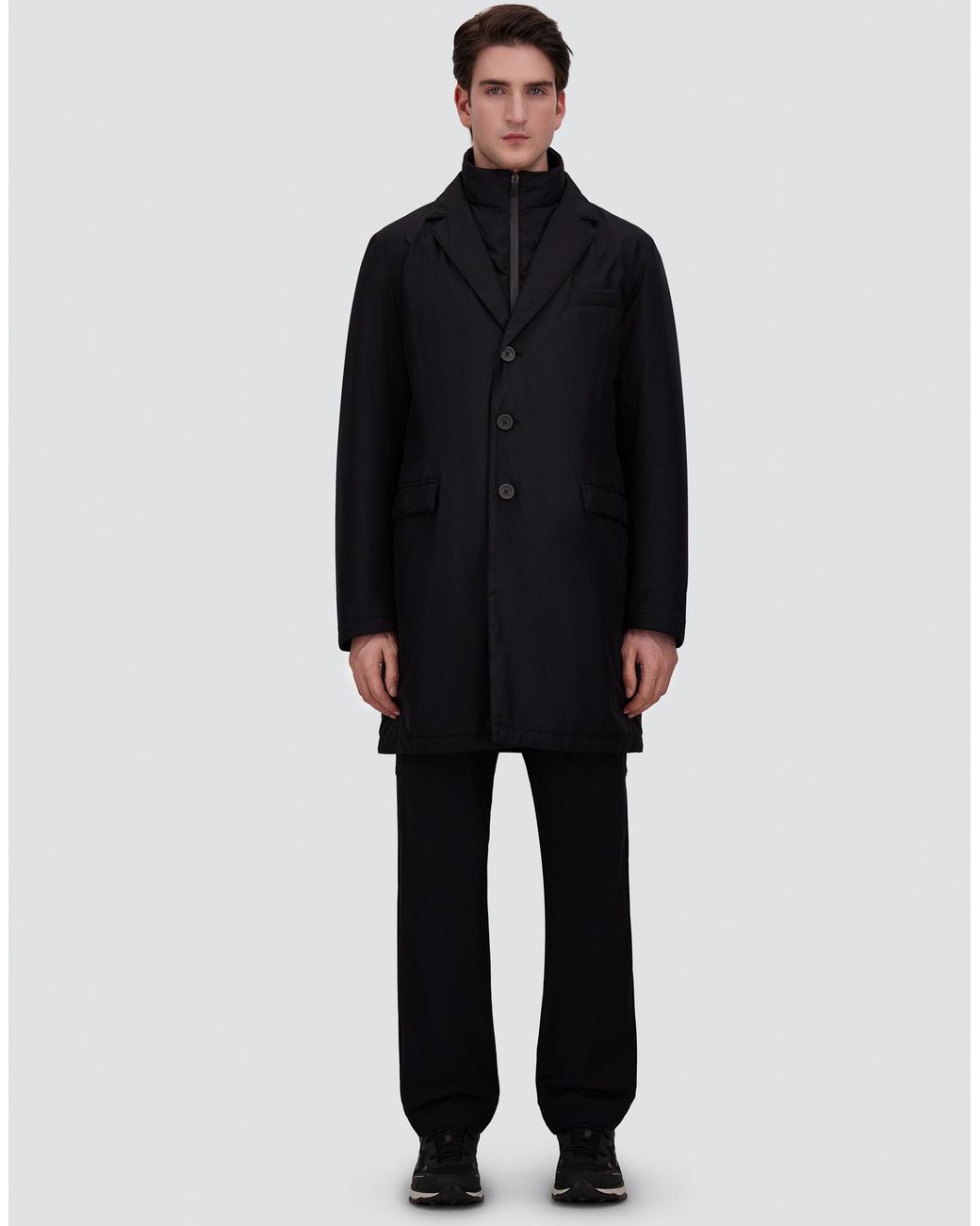 Herno Blue 2-Layer Gore-Tex Coat for men