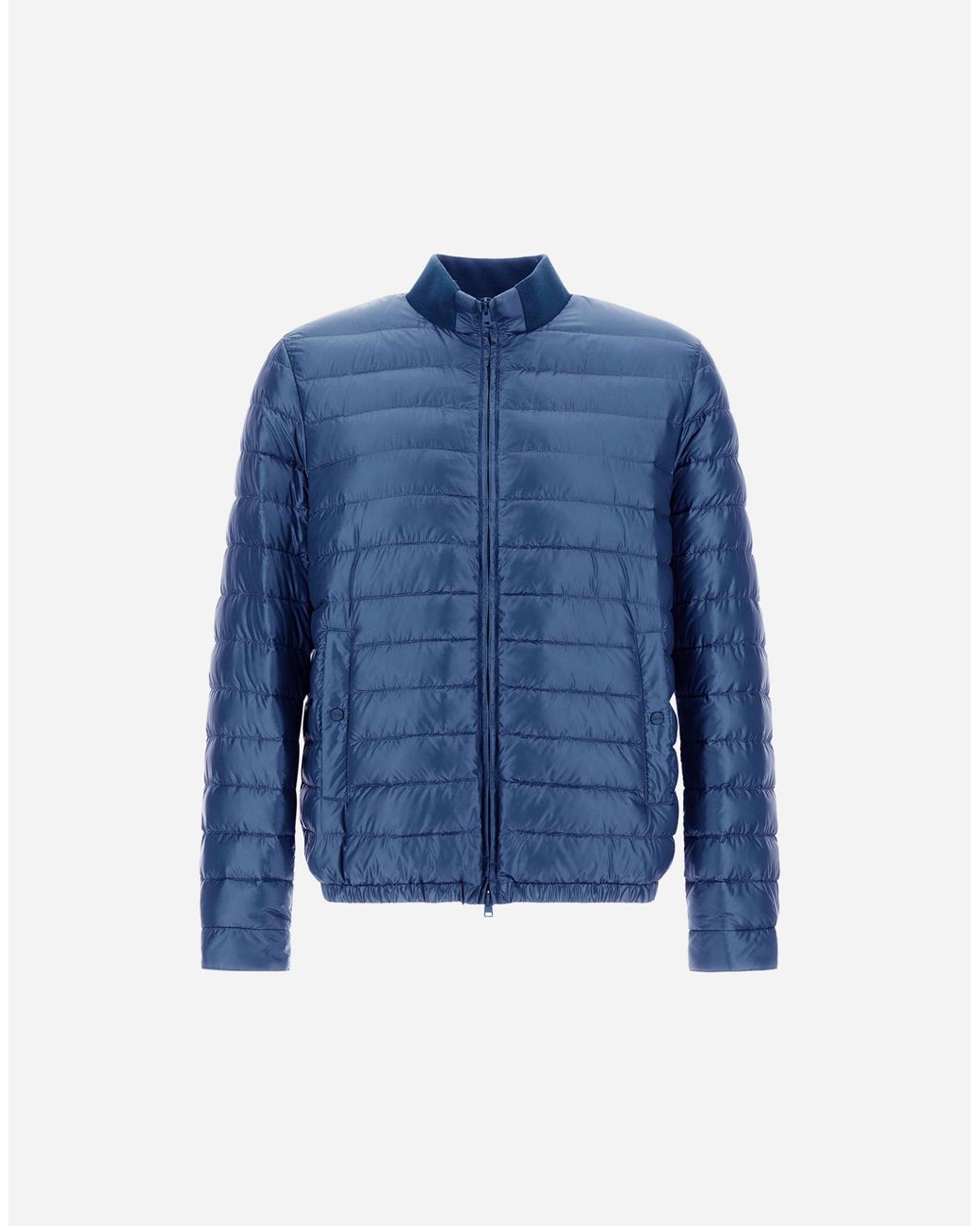 Herno Blue Nylon Ultralight Jacket for men