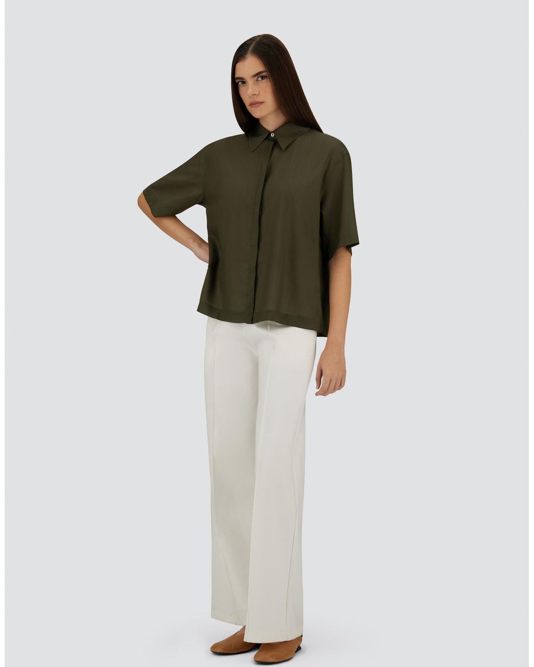 Herno Green Short-Sleeved Shirt