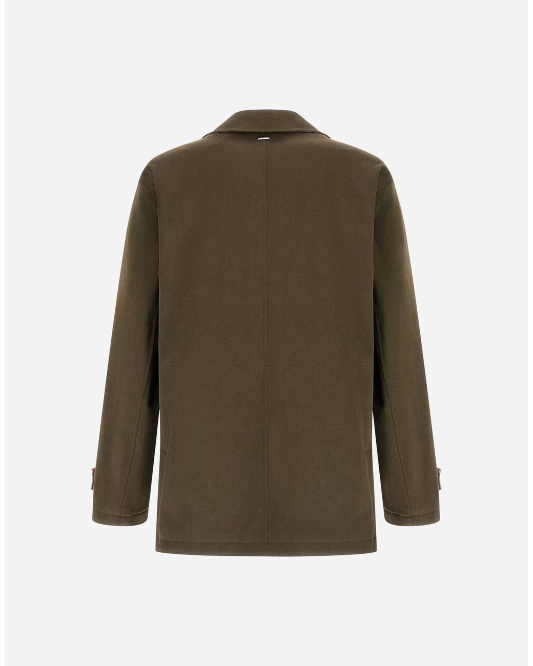 Herno Green Stretch Cotton Velvet And Monogram Shacket for men