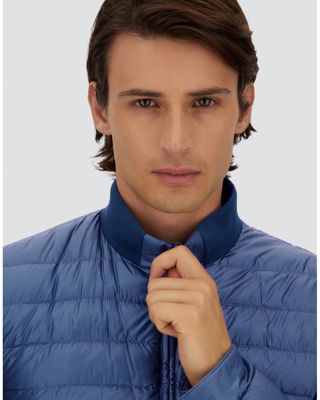 Herno Blue Nylon Ultralight Jacket for men