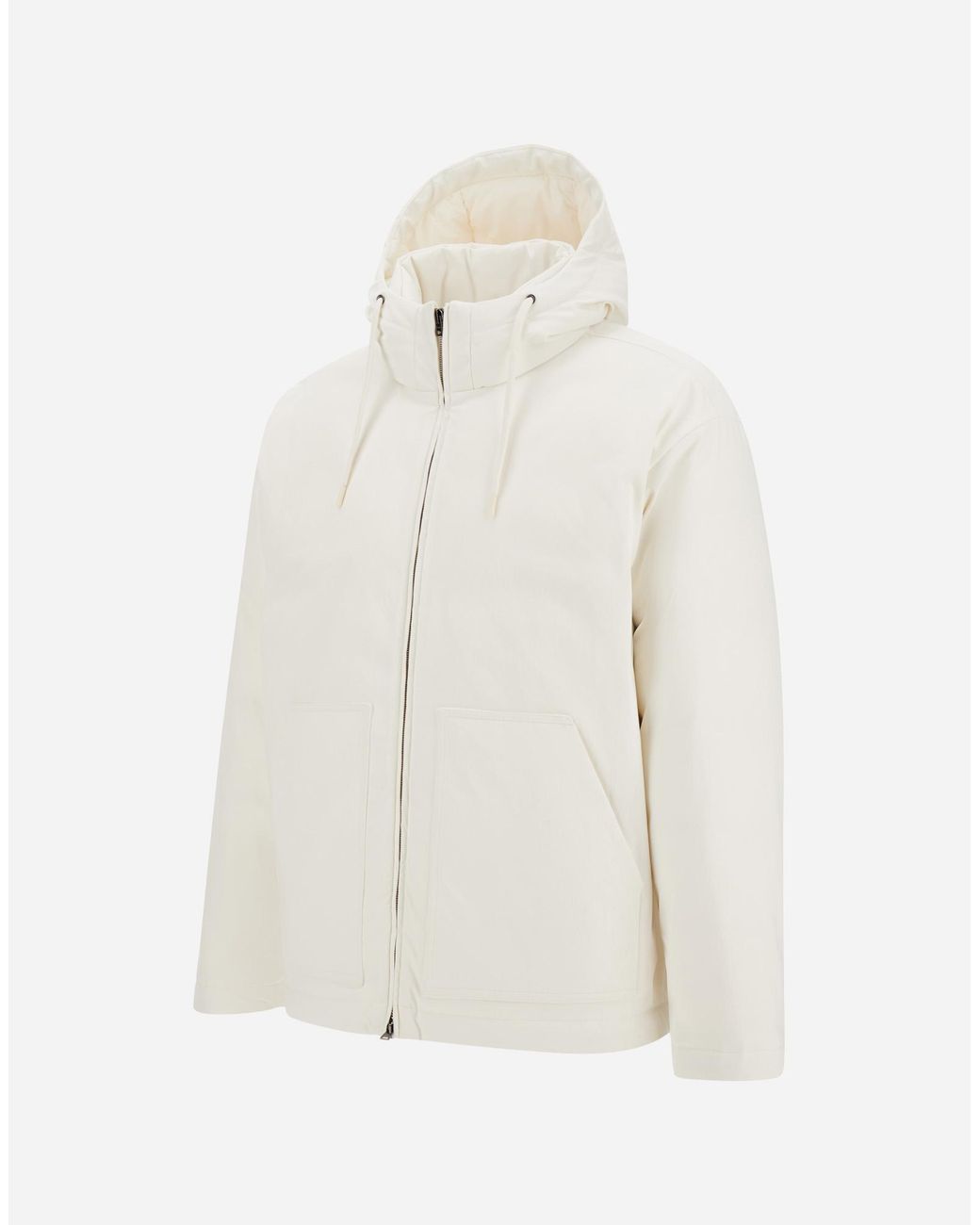 Herno White Cotton Feel Jacket for men