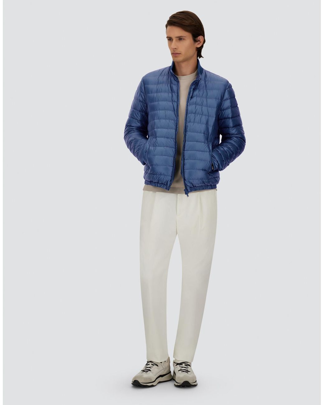 Herno Blue Nylon Ultralight Jacket for men