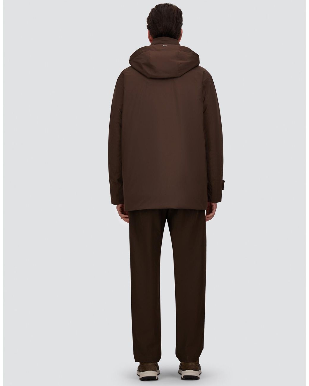 Herno Brown Hooded Parka for men