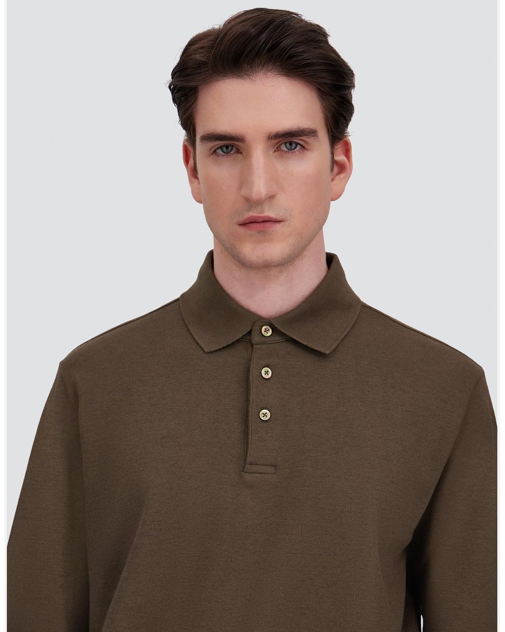 Herno Green Cotton And Cashmere Double Piqué Polo Shirt for men