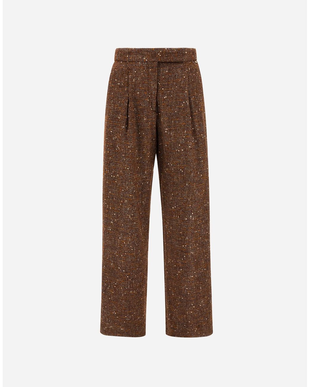 Herno Brown Baby Alpaca And Wool Trousers
