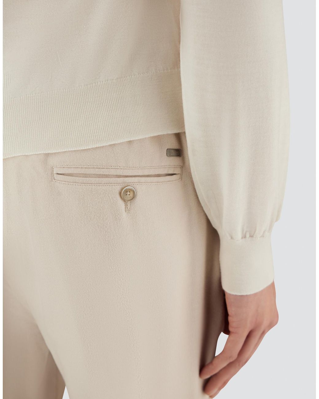 Herno White Resort Trousers for men
