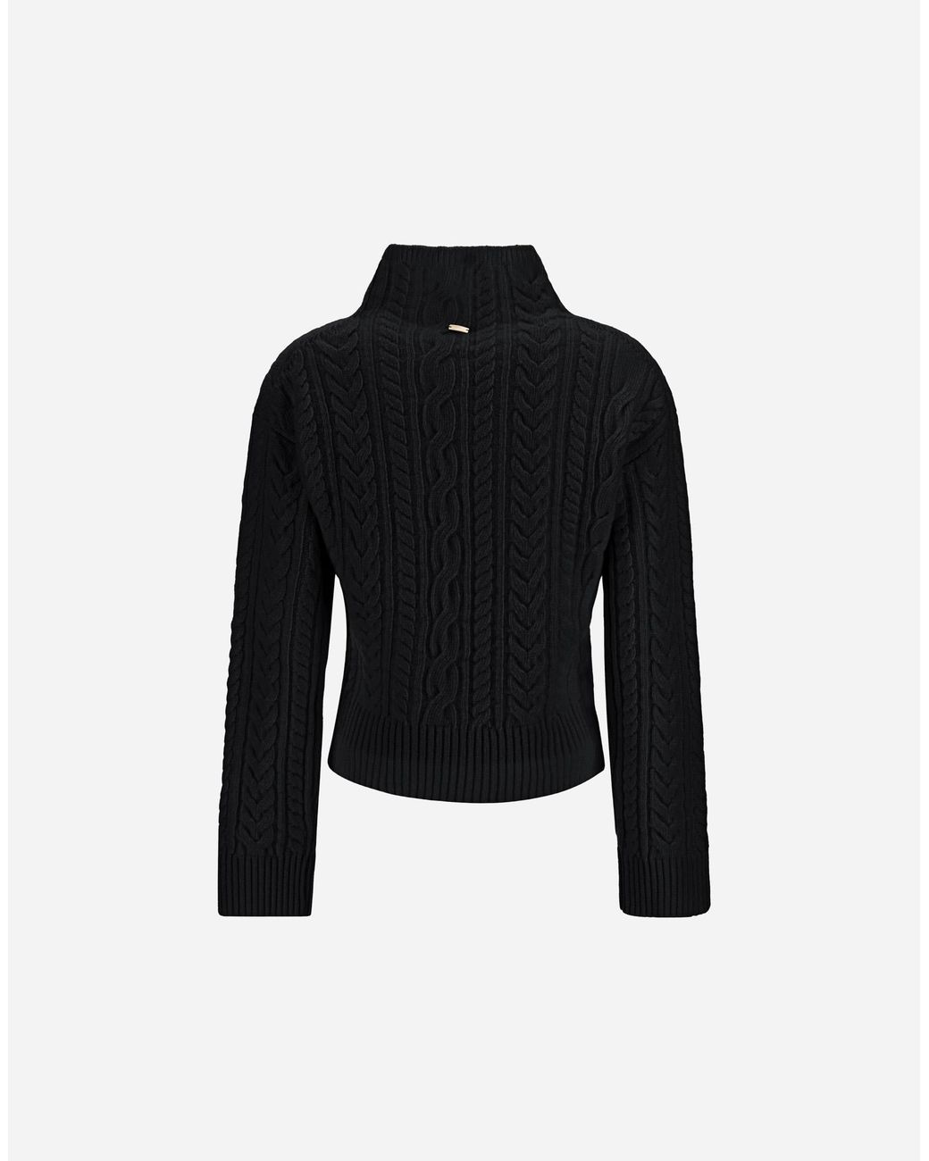 Herno Black Cable-Knit Wool Jumper