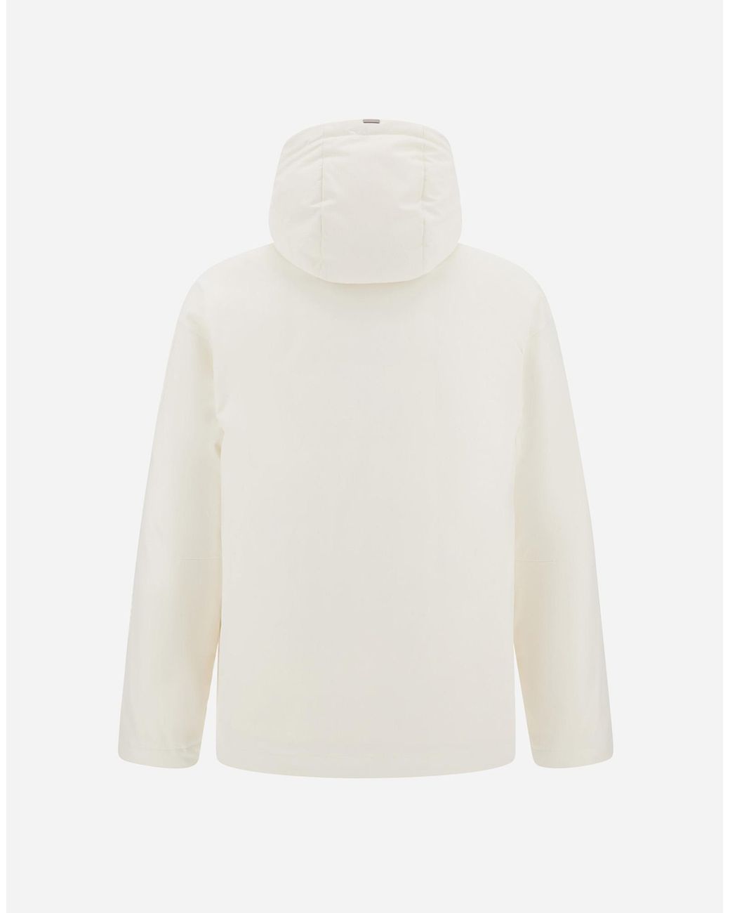 Herno White Cotton Feel Jacket for men