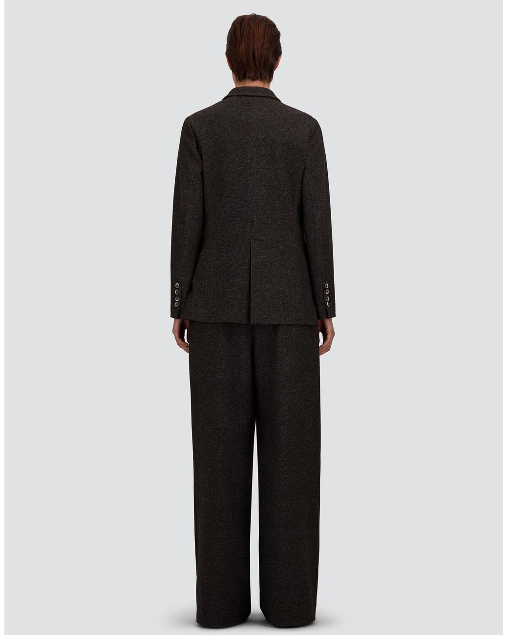 Herno Gray Jacquard Trousers With Diagonal Motif