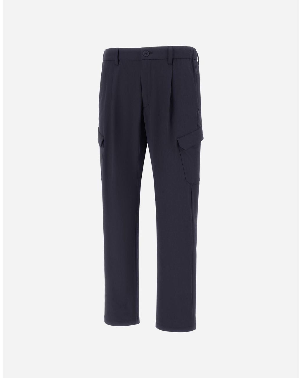 Herno Blue Light Comfort Stretch Woven Cargo Trousers for men