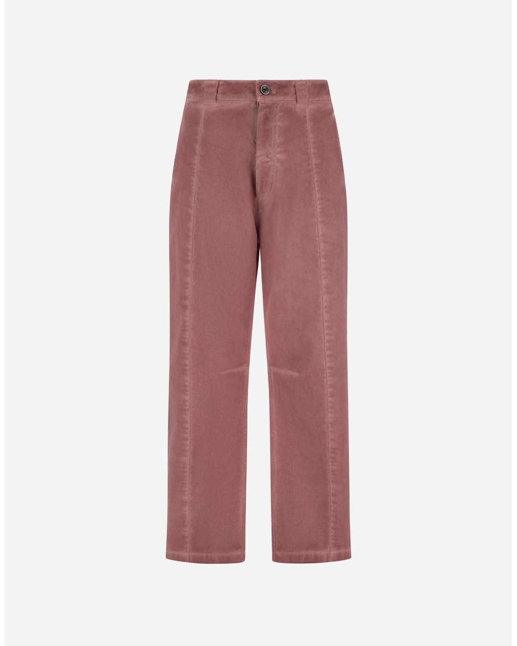 Herno Red Denim-Effect Gabardine Trousers