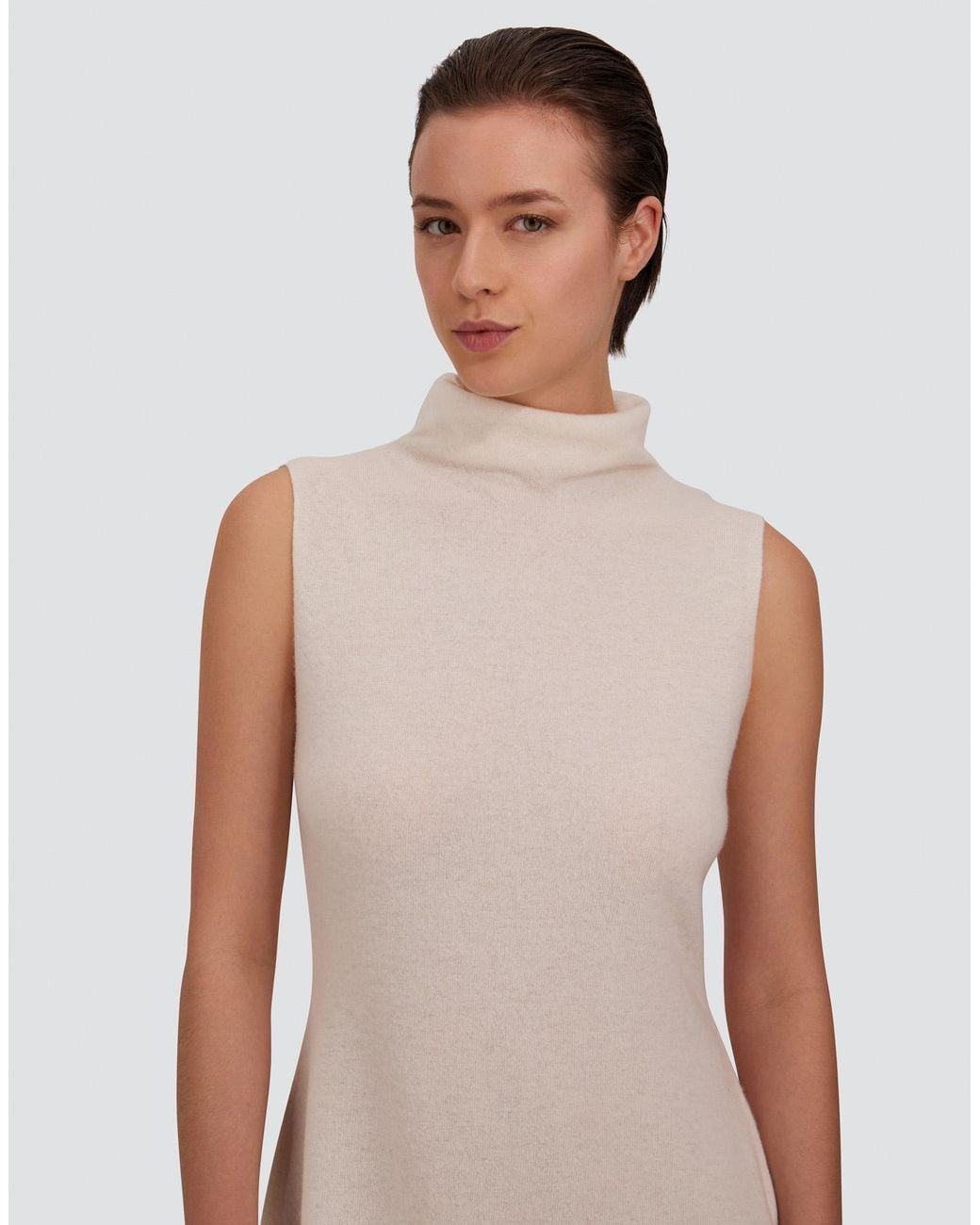 Herno White Wool And Cashmere Stocking-Stitch Dress