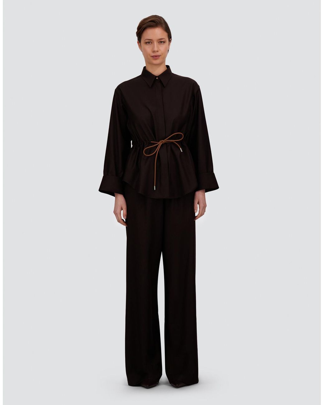 Herno Black Wool And Silk Shirt