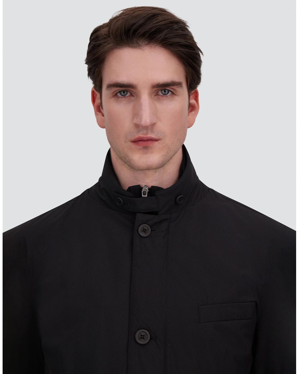 Herno Blue Blazer With Bib for men