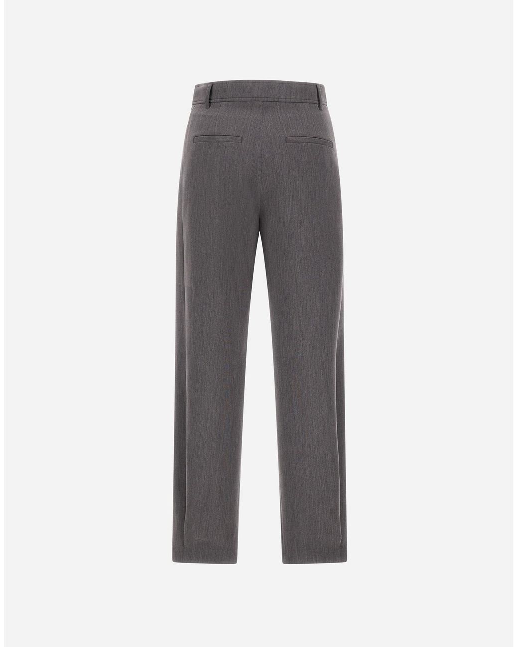 Herno Gray Fluid Twill Trousers
