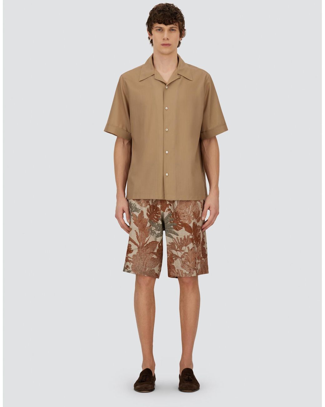 Herno White Cargo Shorts for men