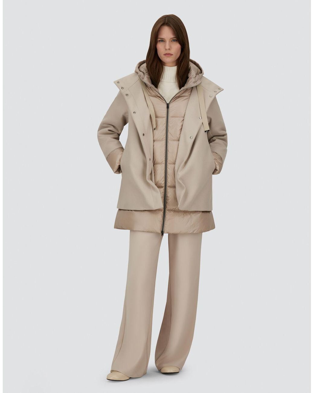 Herno White A-Shape Jacket