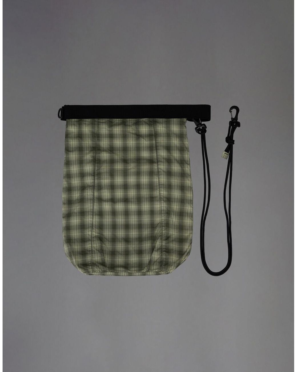 Herno Green Laminar Check Woven Bag