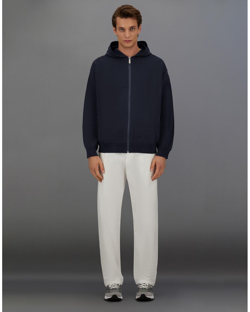 Herno Blue Laminar Hoodie
