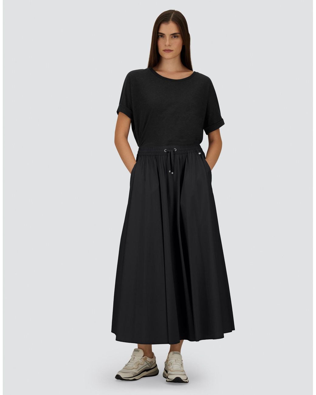 Herno Black Light Nylon Stretch Skirt