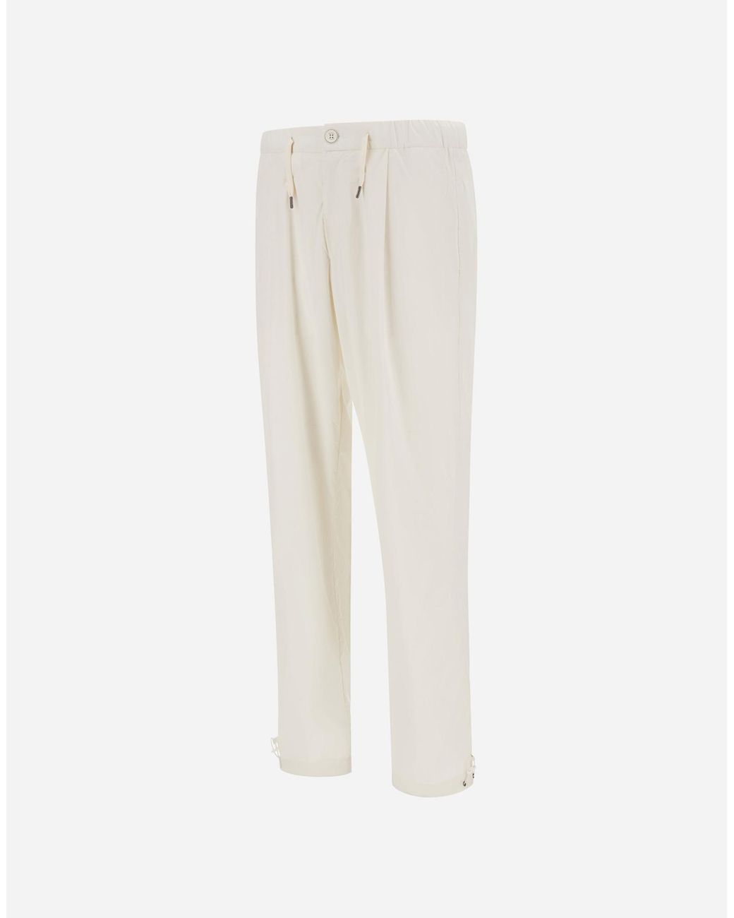 Herno White Resort Trousers for men