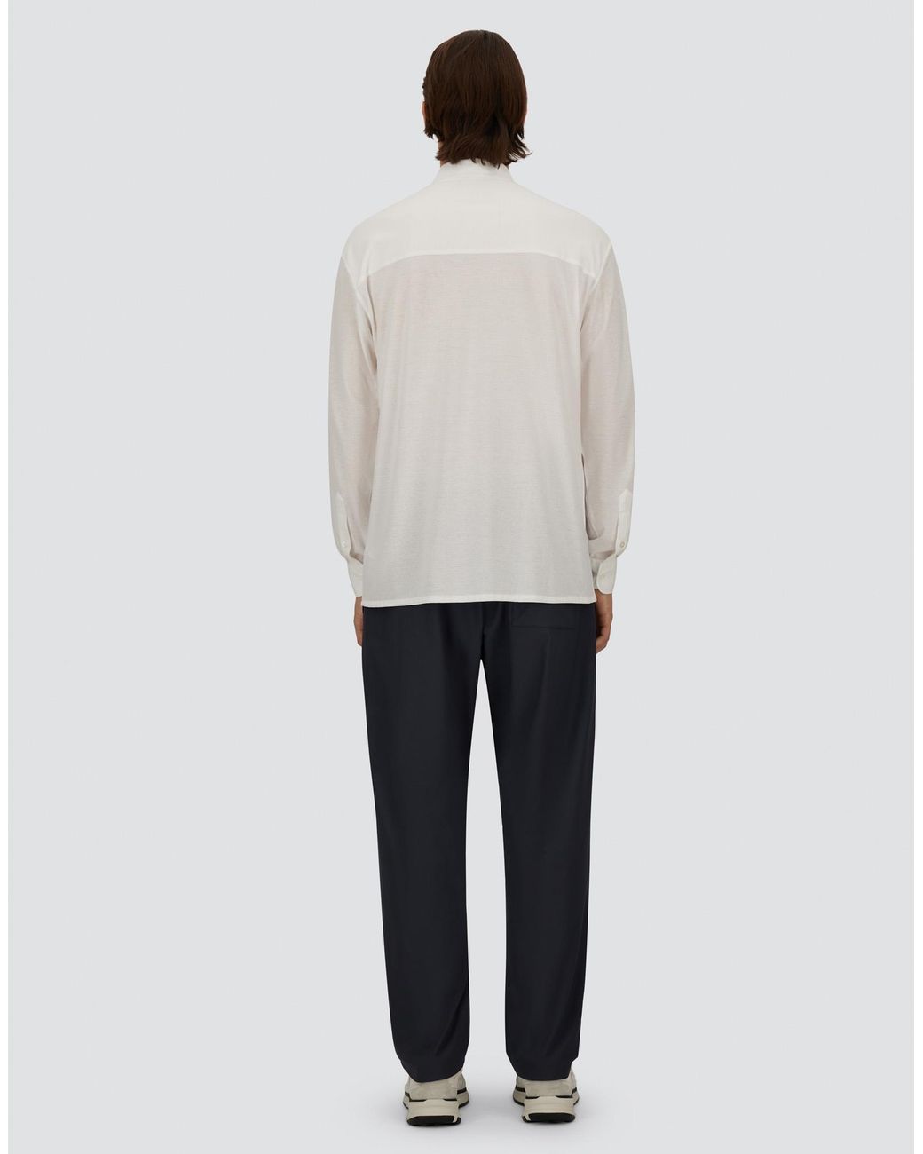 Herno Blue Light Cotton Stretch Trousers for men