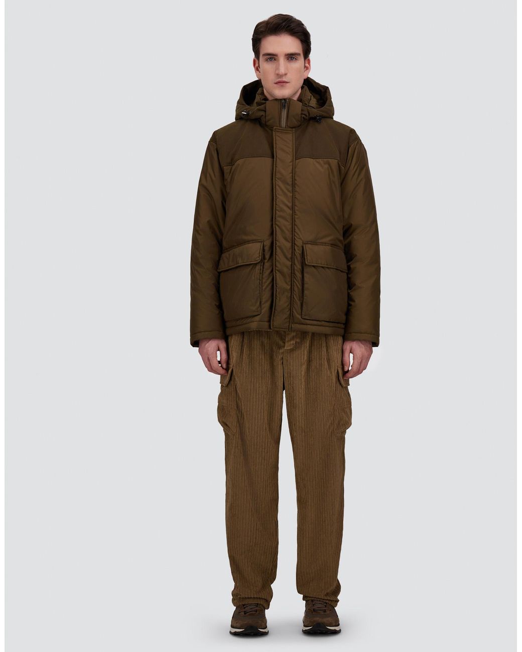 Herno Green Short Parka for men