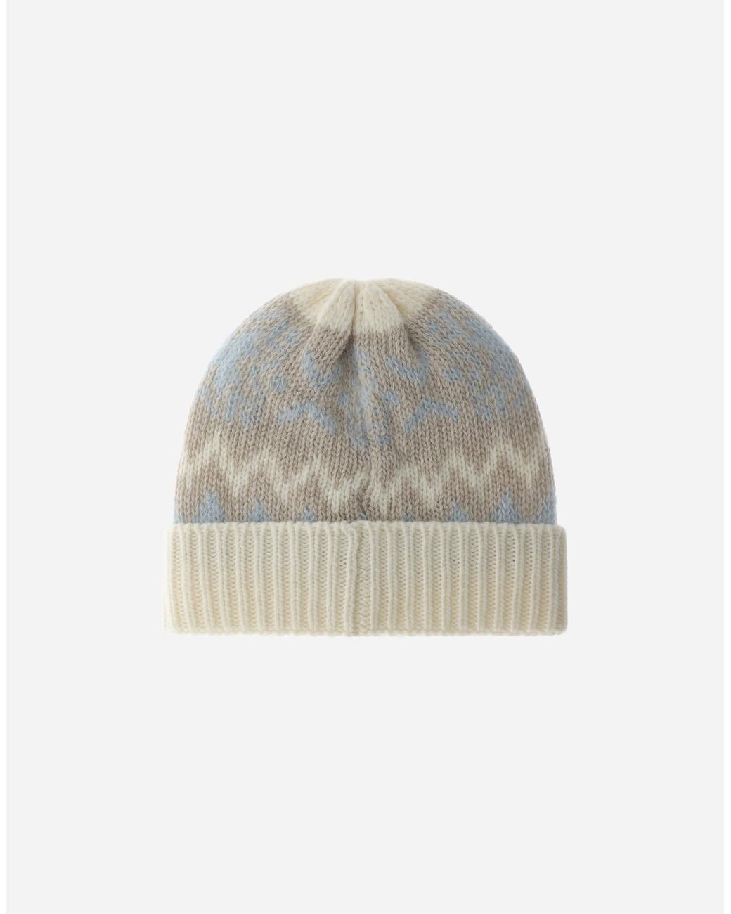 Herno Multicolor Mohair Beanie With Norwegian Motif