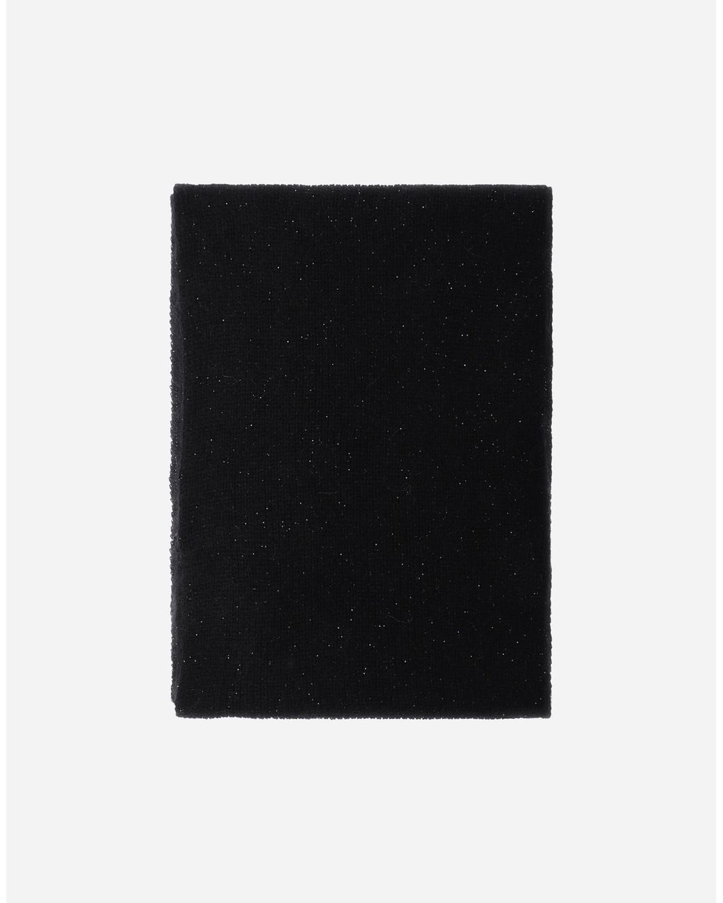 Herno Black Fisherman's Rib Mohair Scarf