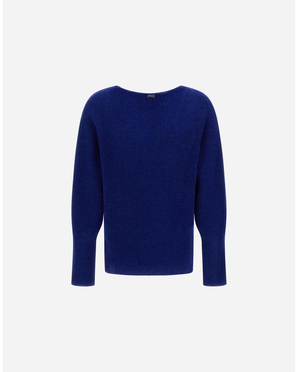 Herno Blue Alpaca And Wool Stocking-Stitch Jumper
