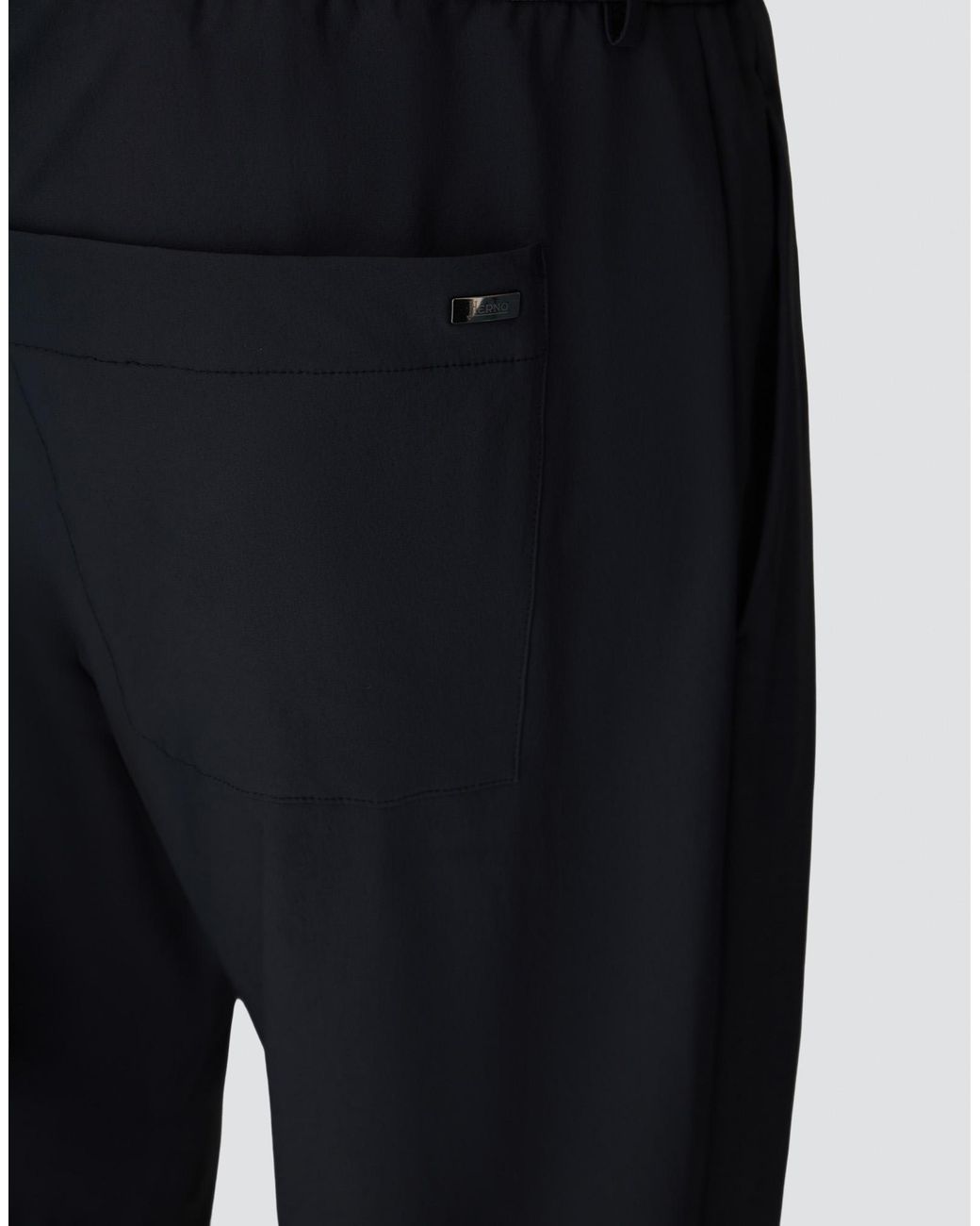 Herno Blue Light Cotton Stretch Trousers for men
