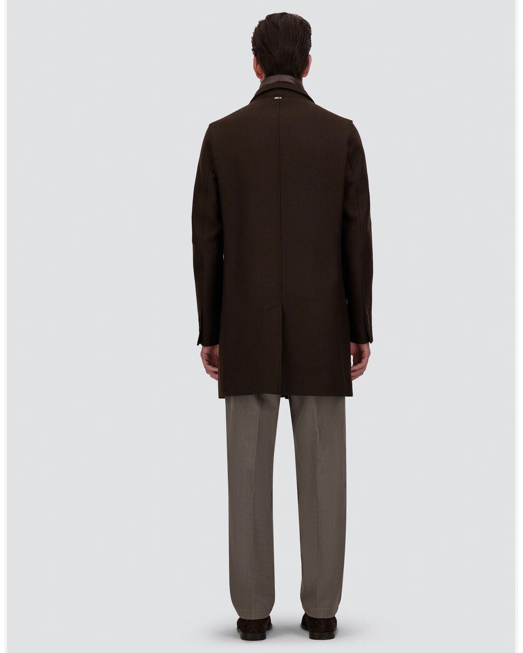 Herno Black Ecowool And Nylon Ultralight Coat for men