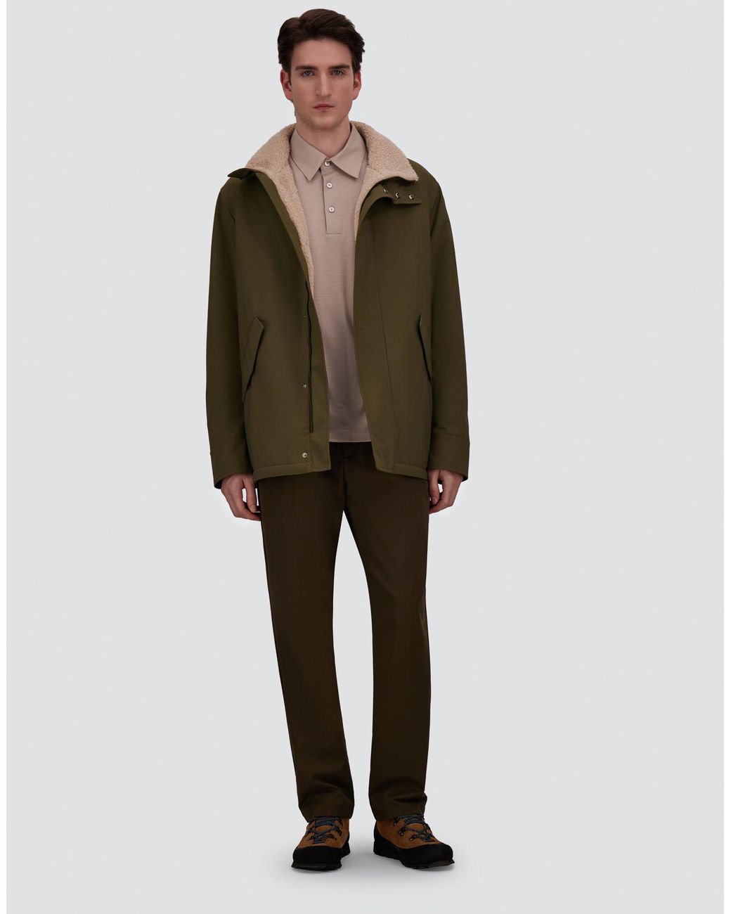Herno Green Short Coat for men