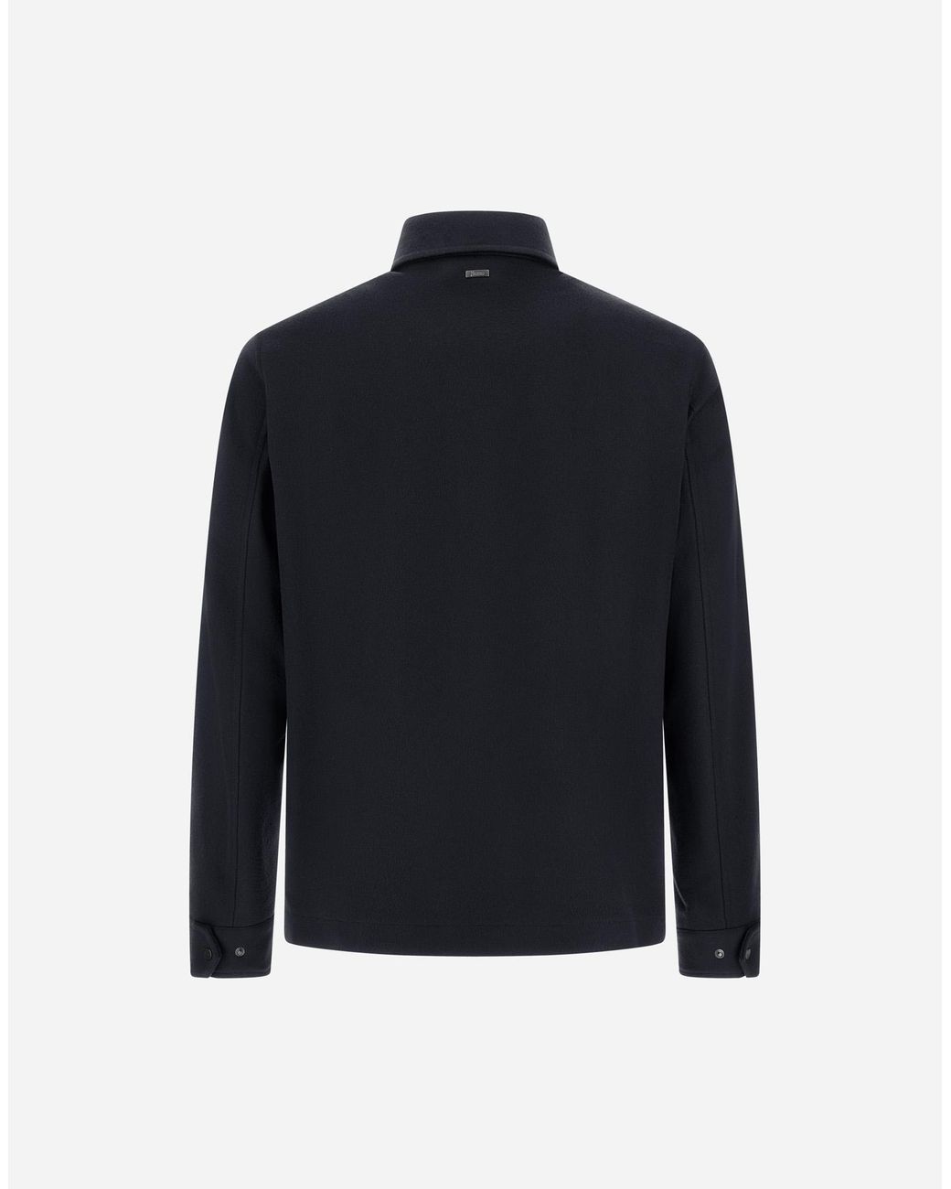 Herno Blue Cashmere And Wool Shacket for men