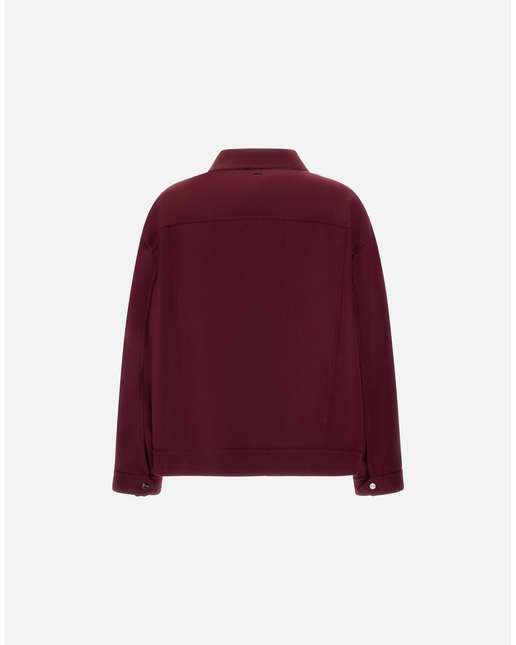 Herno Red Wool Jacket With Cavalry Twill Effect