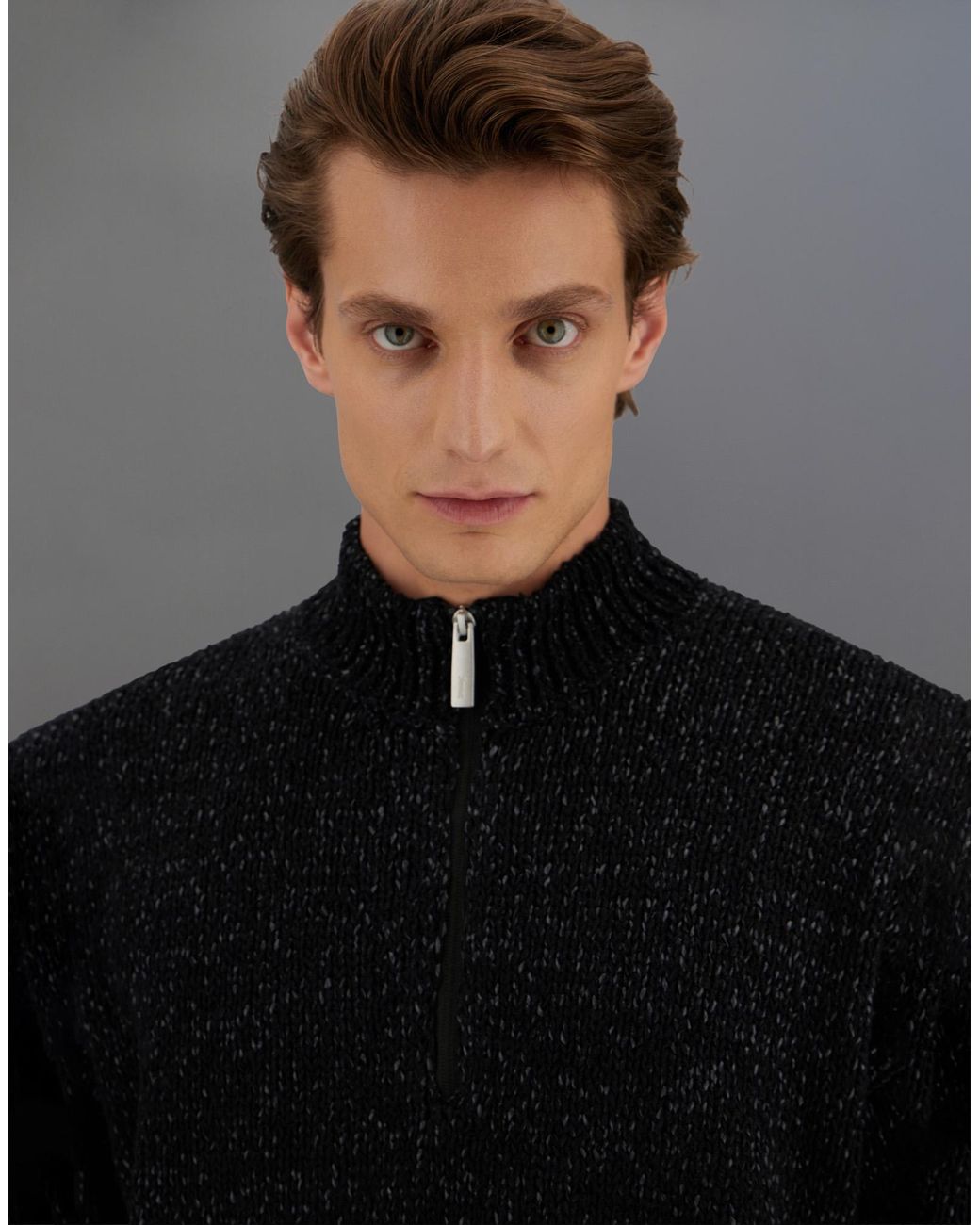 Herno Black Laminar Sweater