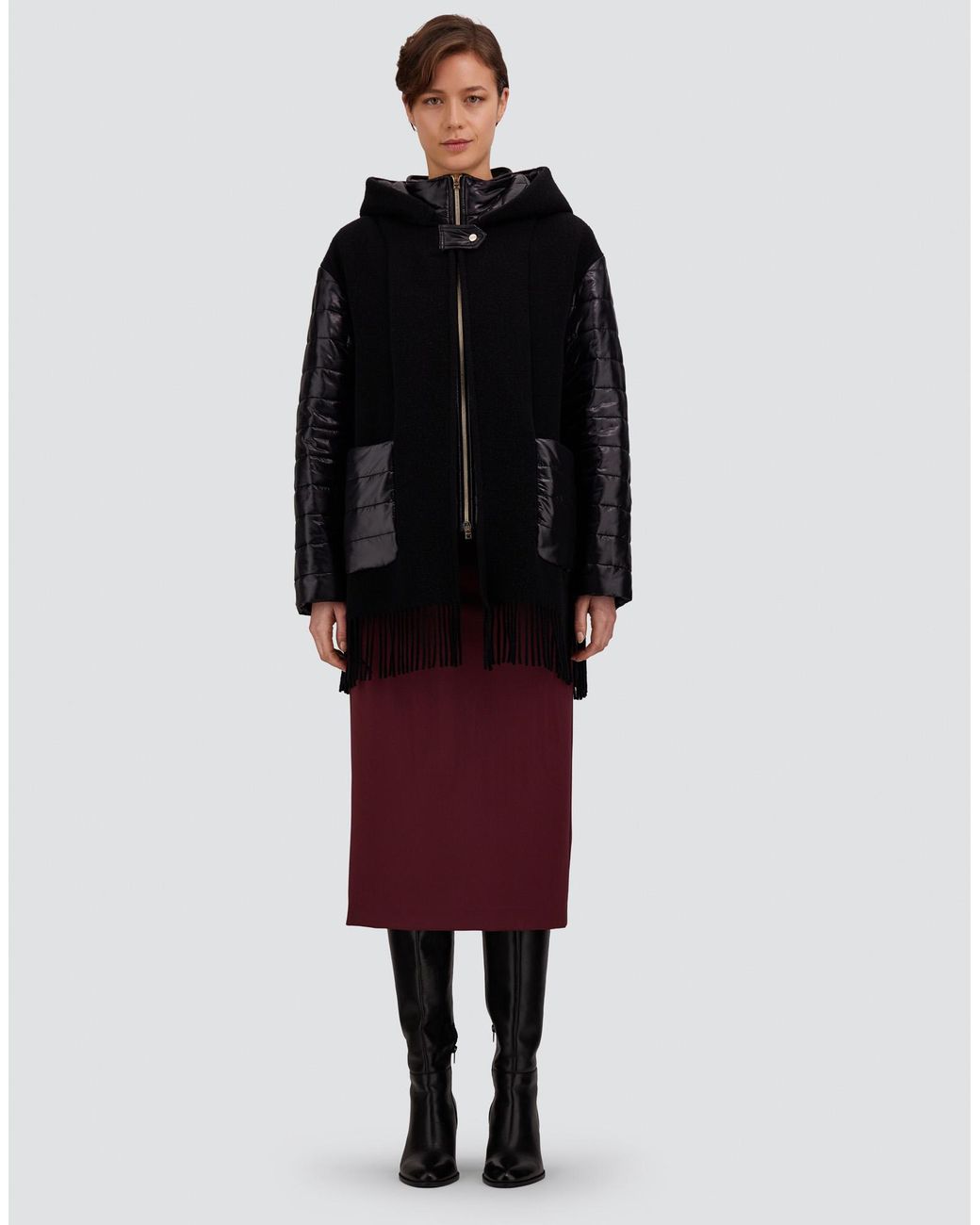 Herno Black Poncho