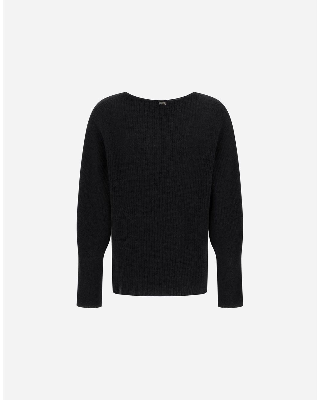Herno Black Alpaca And Wool Stocking-Stitch Jumper