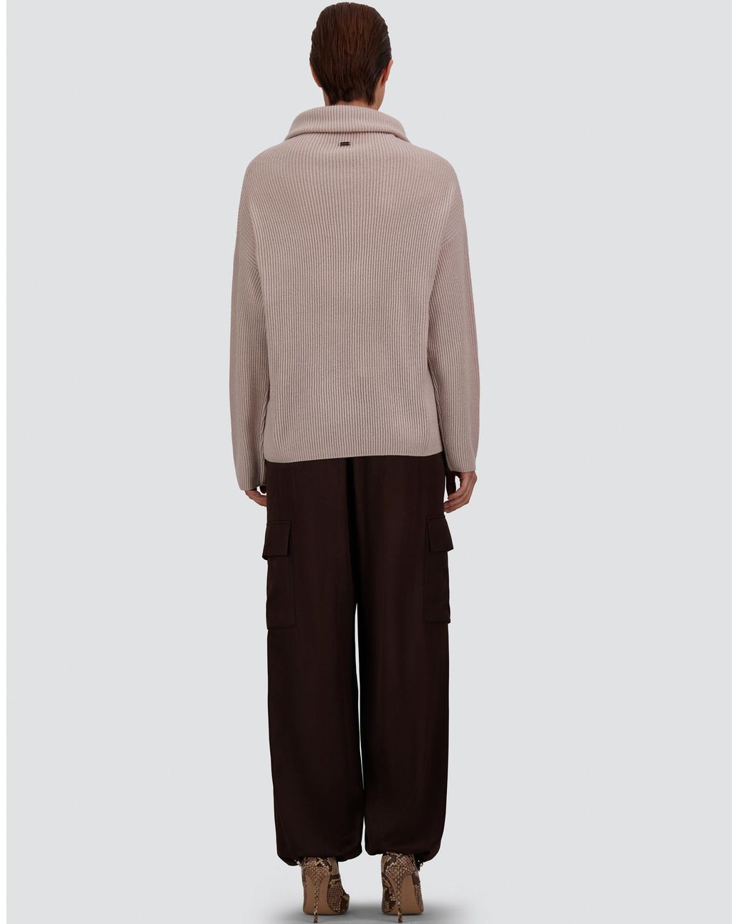 Herno Pink Ribbed Cashmere Jumper