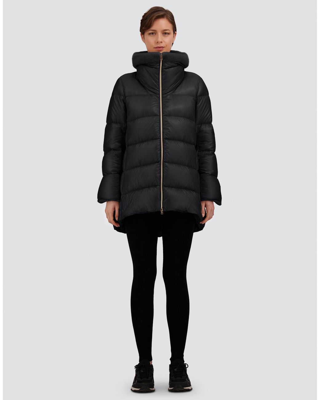 Herno Black A-Shape Jacket