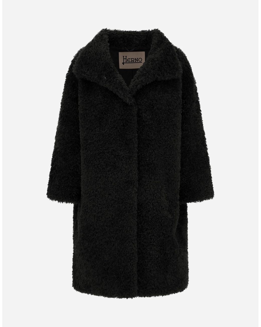 Herno Black Single-Breasted Coat
