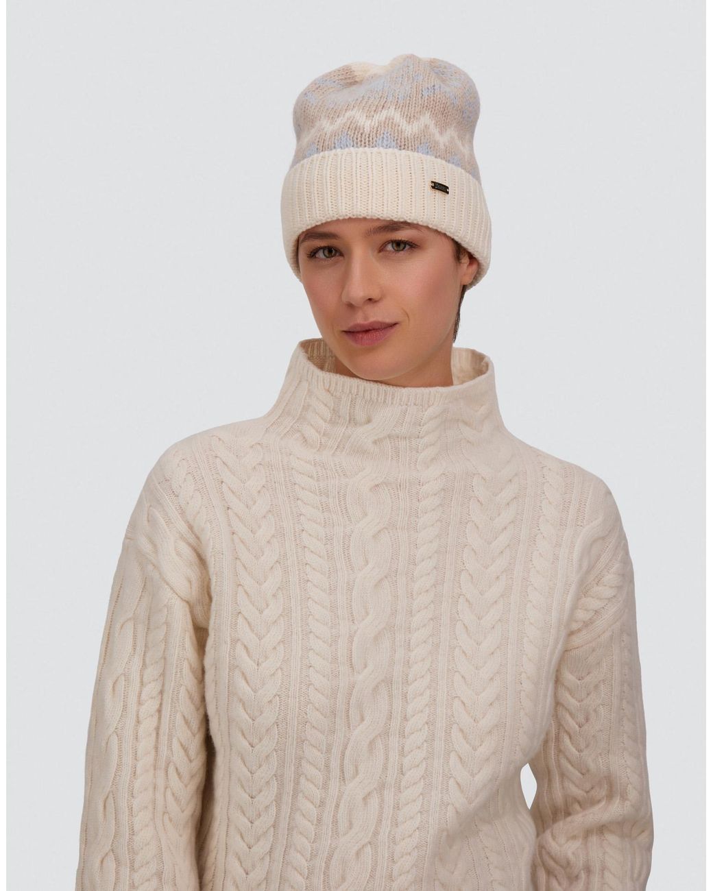 Herno Multicolor Mohair Beanie With Norwegian Motif