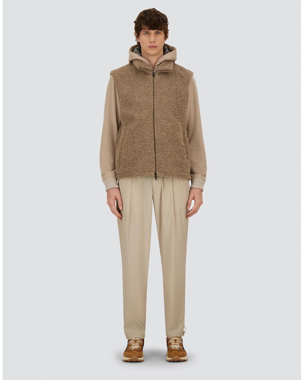 Herno Brown Resort Vest for men
