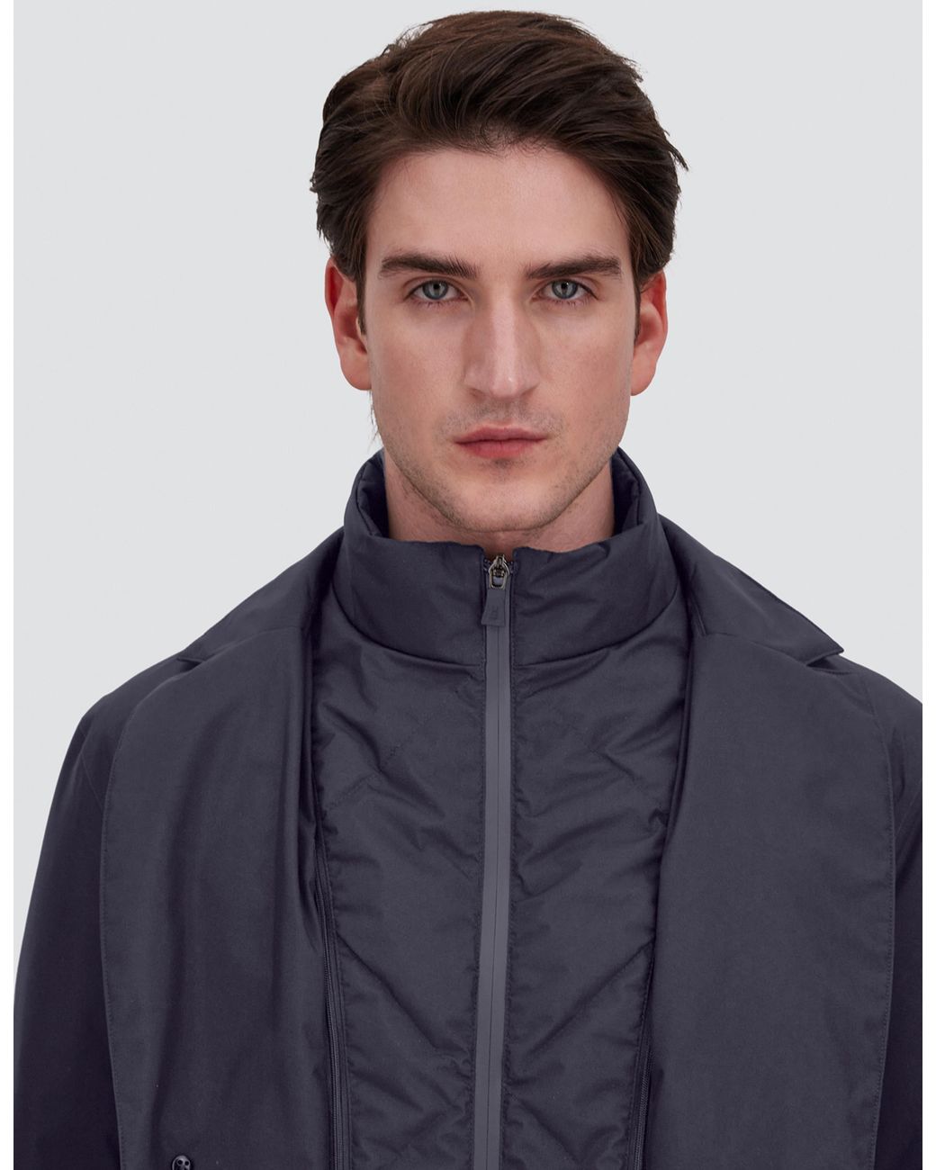 Herno Blue 2-Layer Gore-Tex Coat for men