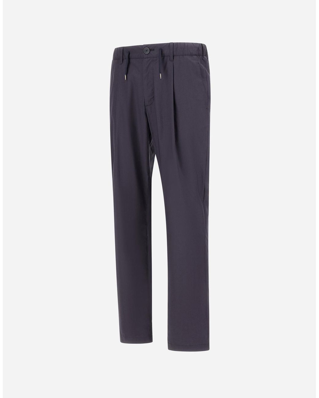 Herno Blue Light Cotton Stretch Trousers for men