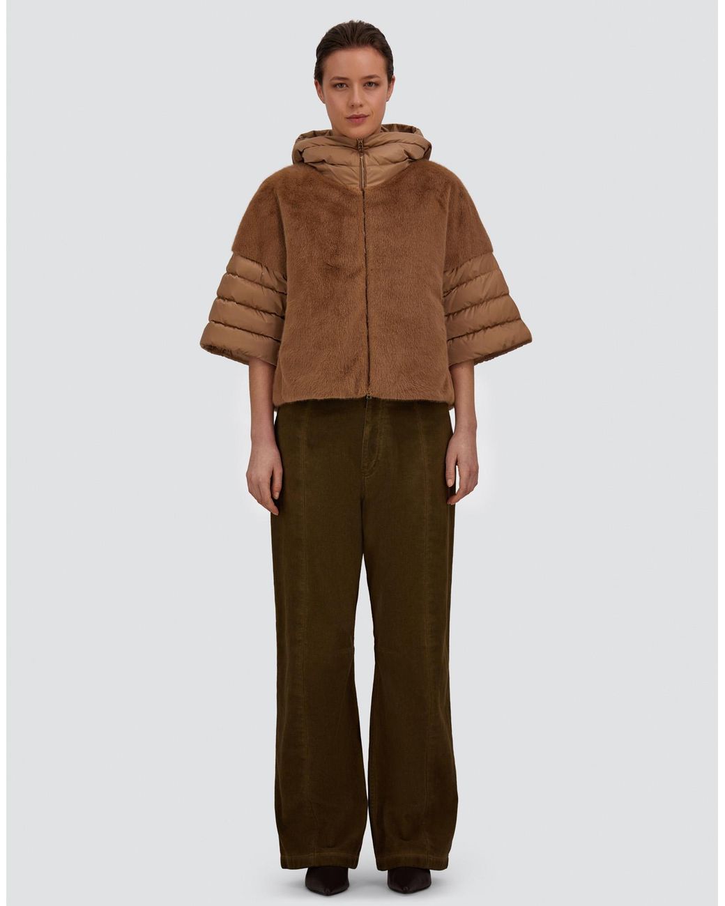 Herno Natural Denim-Effect Gabardine Trousers